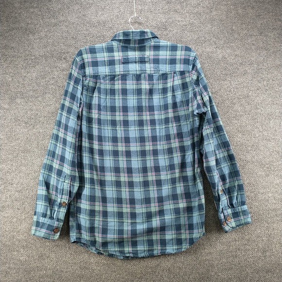 Duluth Men's Slim Fit Flannel Button-Up Shirt Multi Small Long Sleeve Plaid - Picture 5 of 12